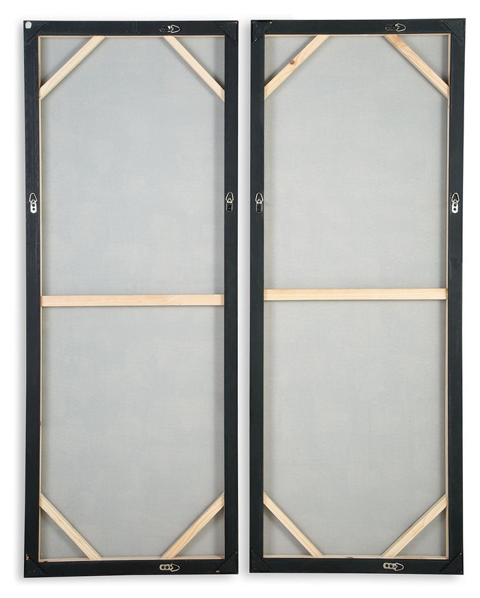 Sahriana - Brown / Beige - Wall Art Set (Set of 2)