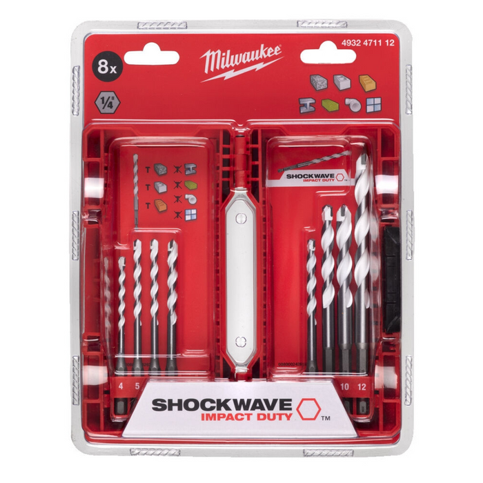 Set burgija Multimaterijal 4-12MM 8kom Hex 4932471112 Milwaukee