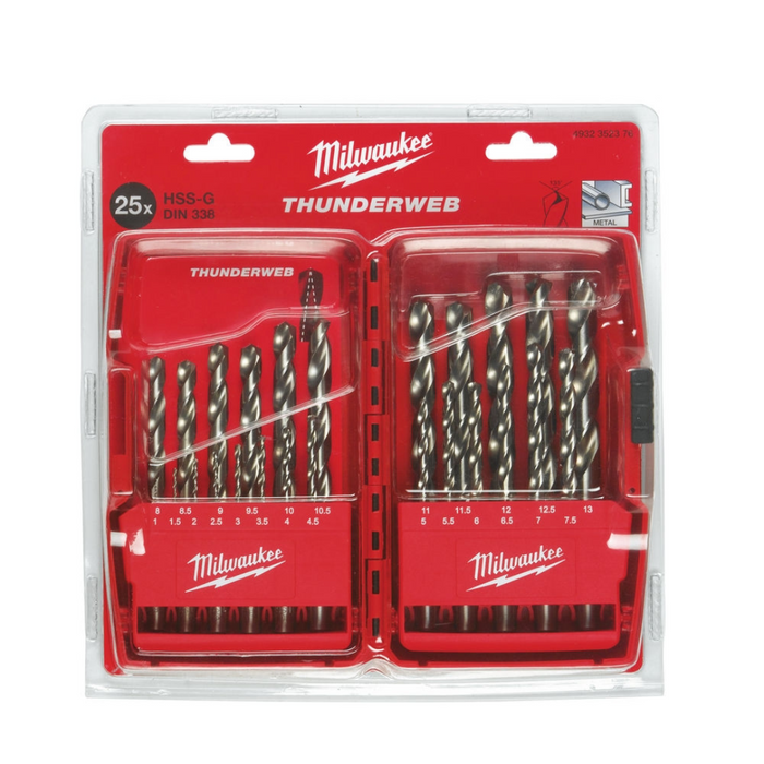 Set burgija za metal 1-13mm HSS-G 25kom Thunderweb 4932352376 Milwaukee