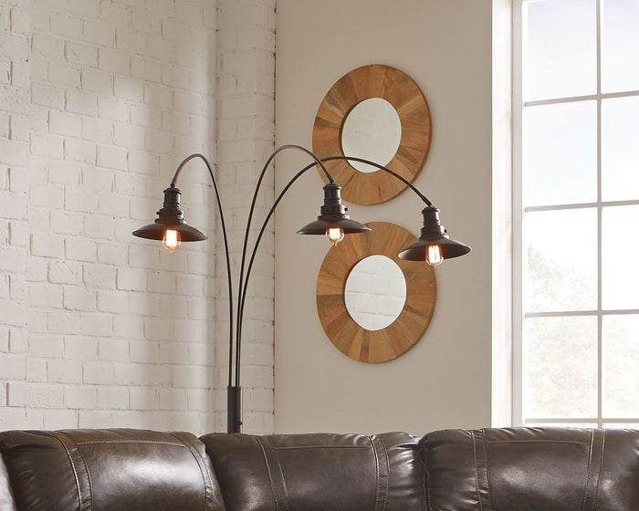 Sheriel - Black - Metal Arc Lamp