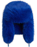 Snow Bunny Trapper hat in Electric Blue