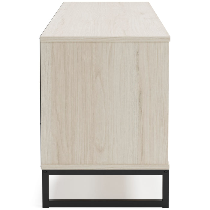 Socalle - Light Natural - Medium TV Stand - Vinyl-Wrapped