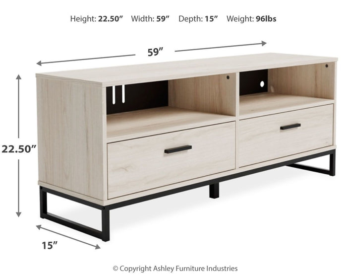 Socalle - Light Natural - Medium TV Stand - Vinyl-Wrapped