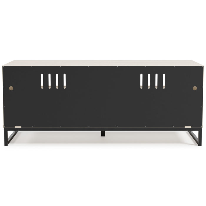 Socalle - Light Natural - Medium TV Stand - Vinyl-Wrapped