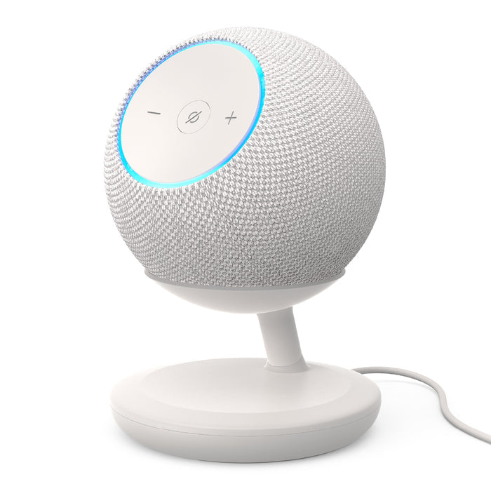 Stand with USB-C Charging Ports for Echo Dot Max - Glacier White