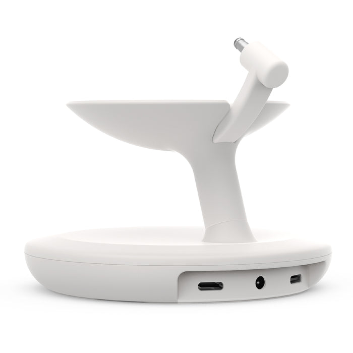 Stand with USB-C Charging Ports for Echo Dot Max - Glacier White