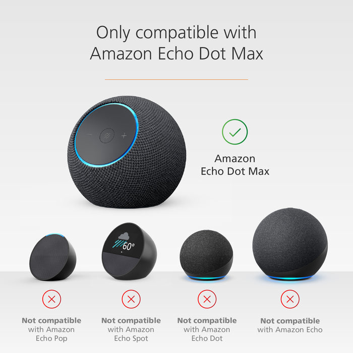 Stand with USB-C Charging Ports for Echo Dot Max - Glacier White