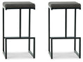 Strumford - Gray / Black - Tall Uph Barstool (Set of 2)
