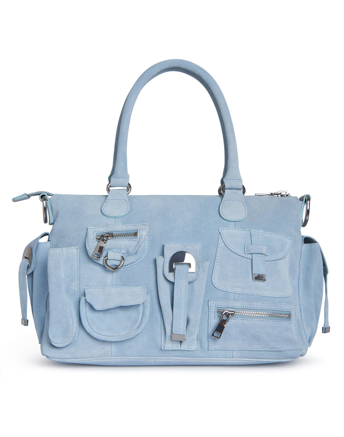 Cynthia Rowley Suede Cargo Pocket Shoulder Bag