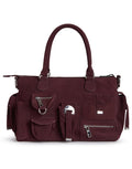 Cynthia Rowley Suede Cargo Pocket Shoulder Bag