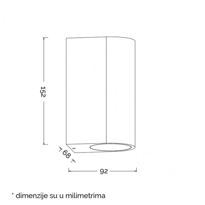Svetiljka W10402 ZIDNA 2*GU10