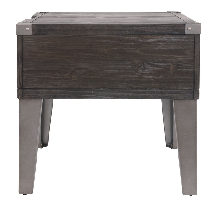 Todoe - Dark Gray - Rectangular End Table