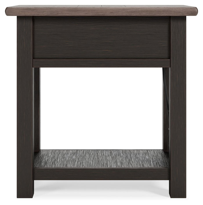 Tyler - Black / Gray - Chair Side End Table