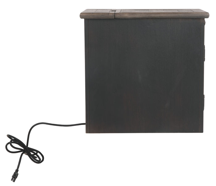 Tyler - Grayish Brown / Black - Chair Side End Table