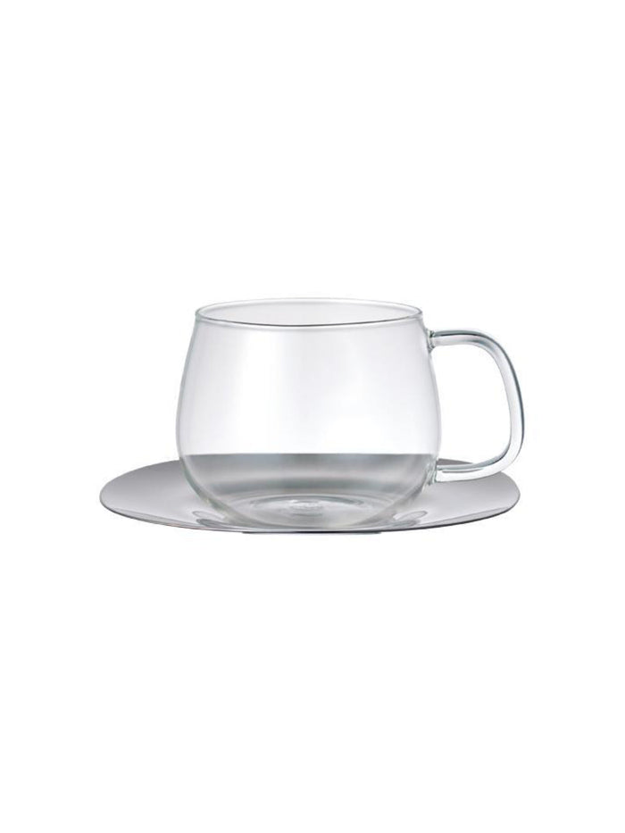 Photo of UNITEA Cup & Saucer (350ml) ( Stainless Steel ) [ ] [ Tea Glasses ]