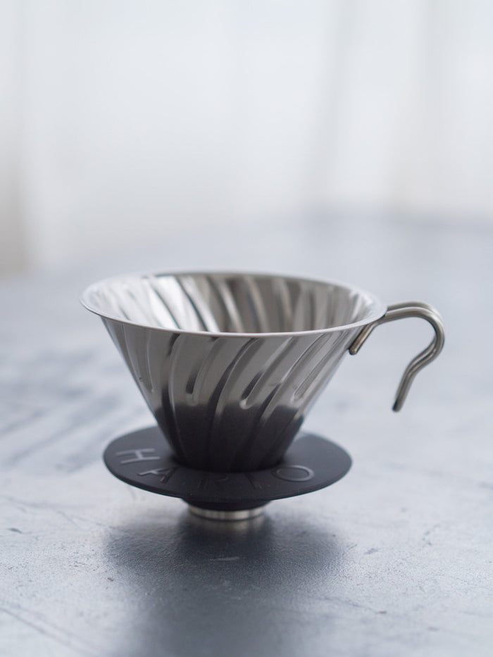 Photo of HARIO V60-02 Metal Dripper (Silver) ( ) [ HARIO ] [ Pourover Brewers ]