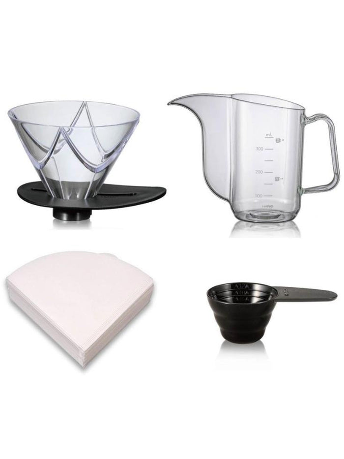 Photo of HARIO V60 MUGEN Dripper Set (Plastic) ( Default Title ) [ HARIO ] [ Coffee Kits ]