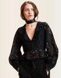 Black lace blouse