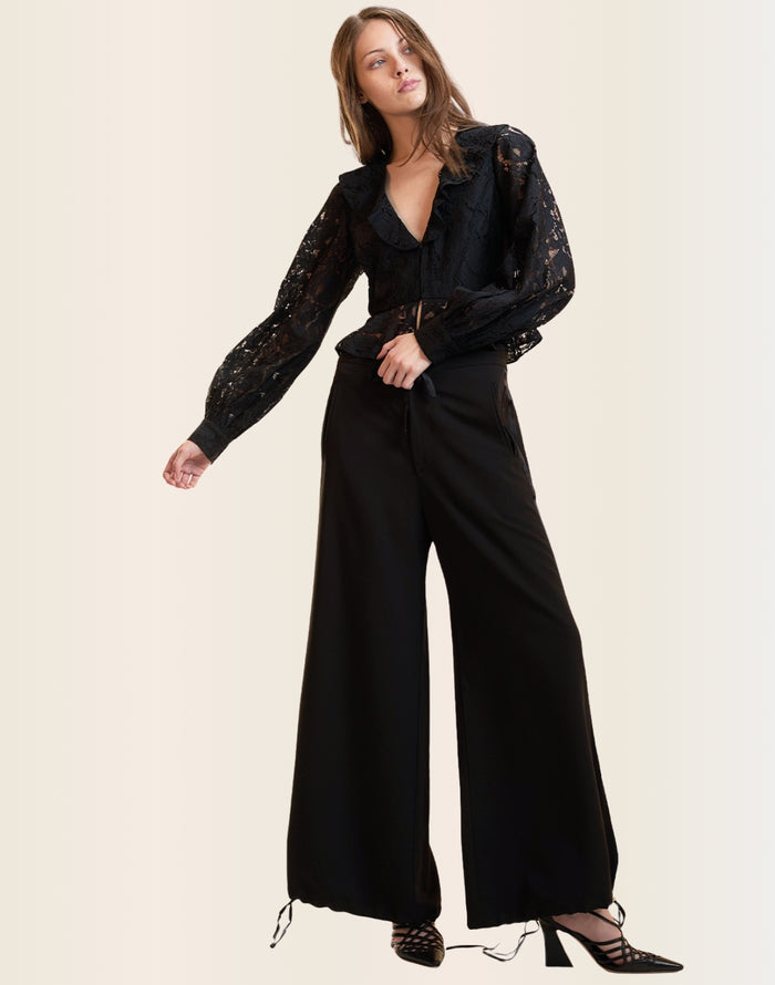 Black lace blouse