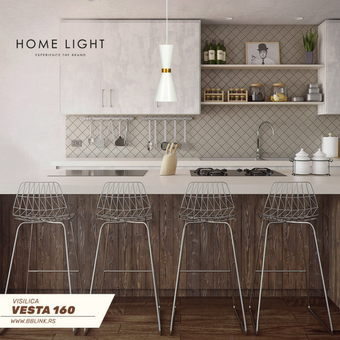 VESTA 160 VISILICA 1*E14 BELA/ZLATO
