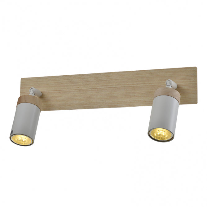 VESTA 421 SPOT LAMPA 2*GU10 BELA/DRVO BB Link