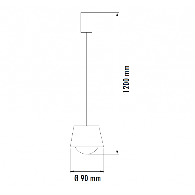 VESTA 616 VISILICA 5W 3000K CRNA