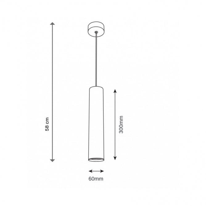 VISILICA JM-17432 CRNA GU10