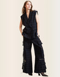 Gilded Grid Cargo Pants