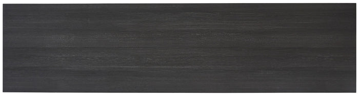 Yarlow - Black - Extra Large TV Stand - Open Shelves